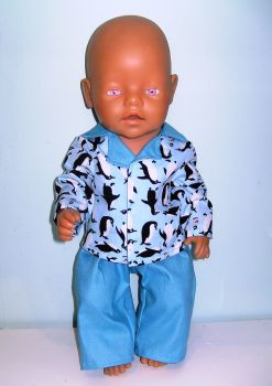 Doll's pajamas for Baby Born Boy doll