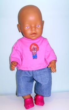 Doll's romper set made for most 16 inch high baby dolls