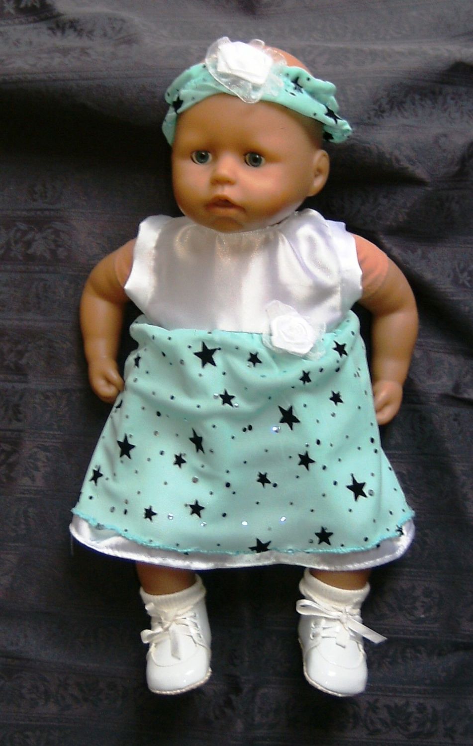 Doll's party dress to fit Annabell and 18 inch high baby dolls