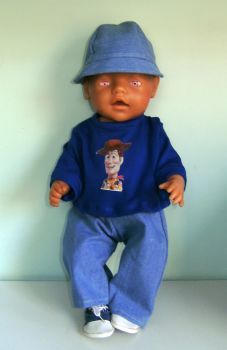 Doll's jeans outfit to fit Baby Born Boy doll