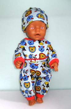 Doll's All-in- one made to fit Baby Born Boy and most 16 inc high baby dolls