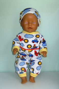 Doll's sleepsuit/playsuit made to fit a 16 inch high baby doll