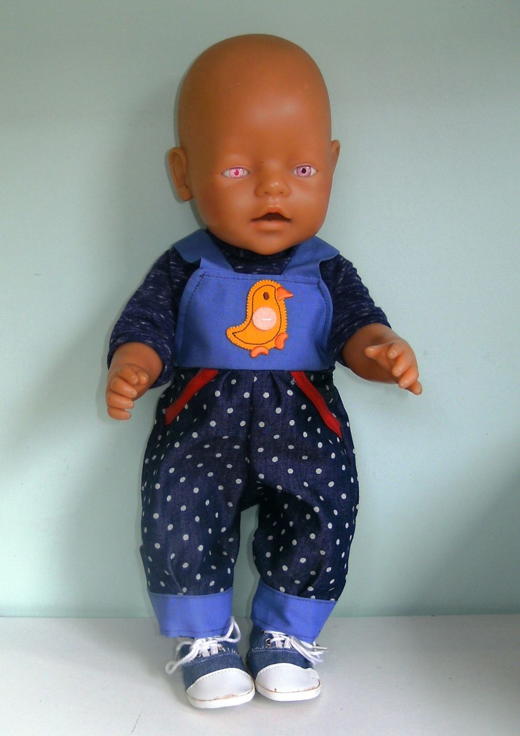 Doll's romperdungarees set to fit Baby Born Boy doll