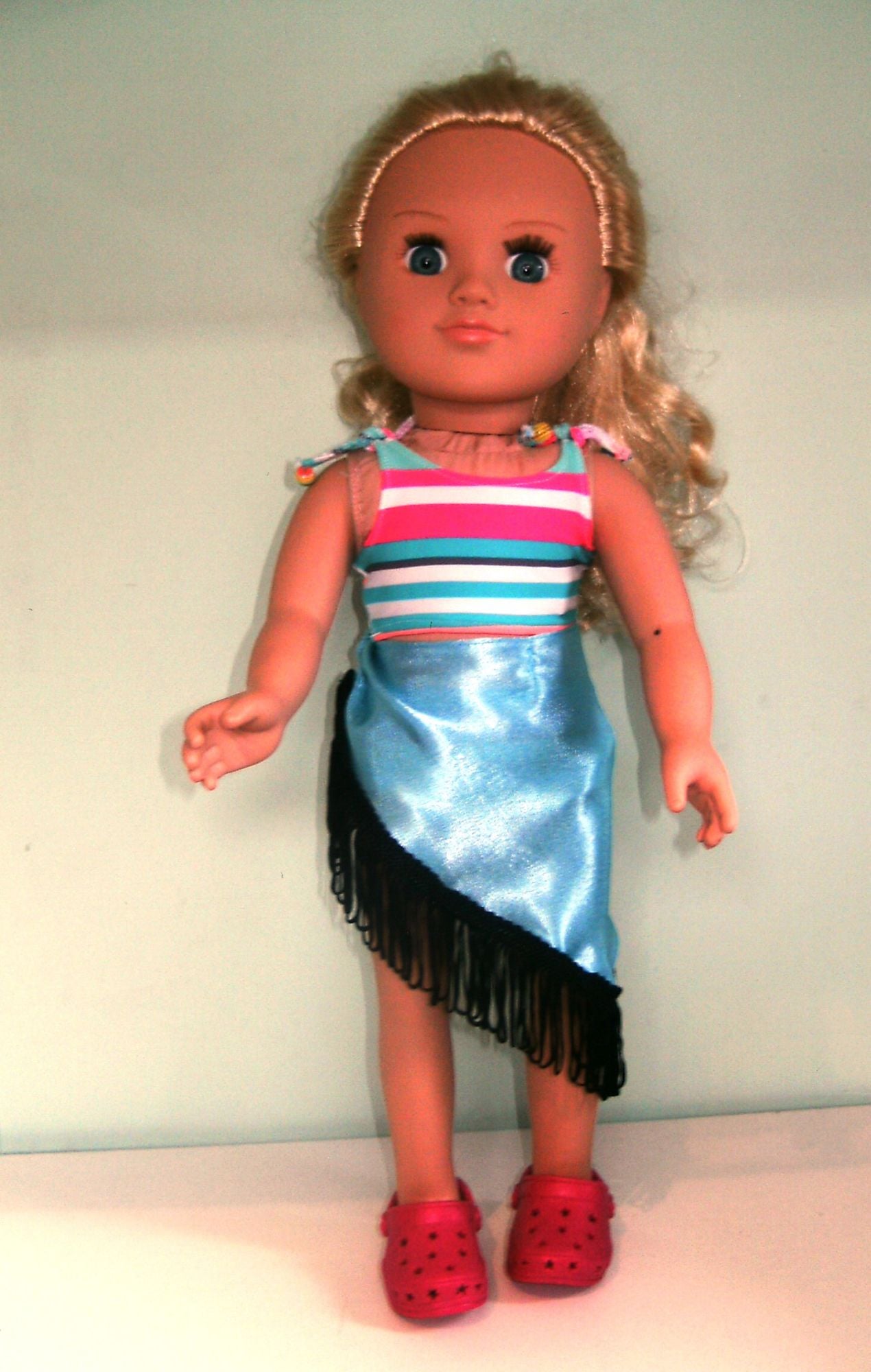 Doll's bikini and sarong made to fit the My generation doll, 18 inch