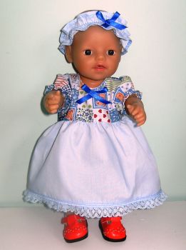 Doll's Dress and Alice band made to fit a 12 inch high baby doll
