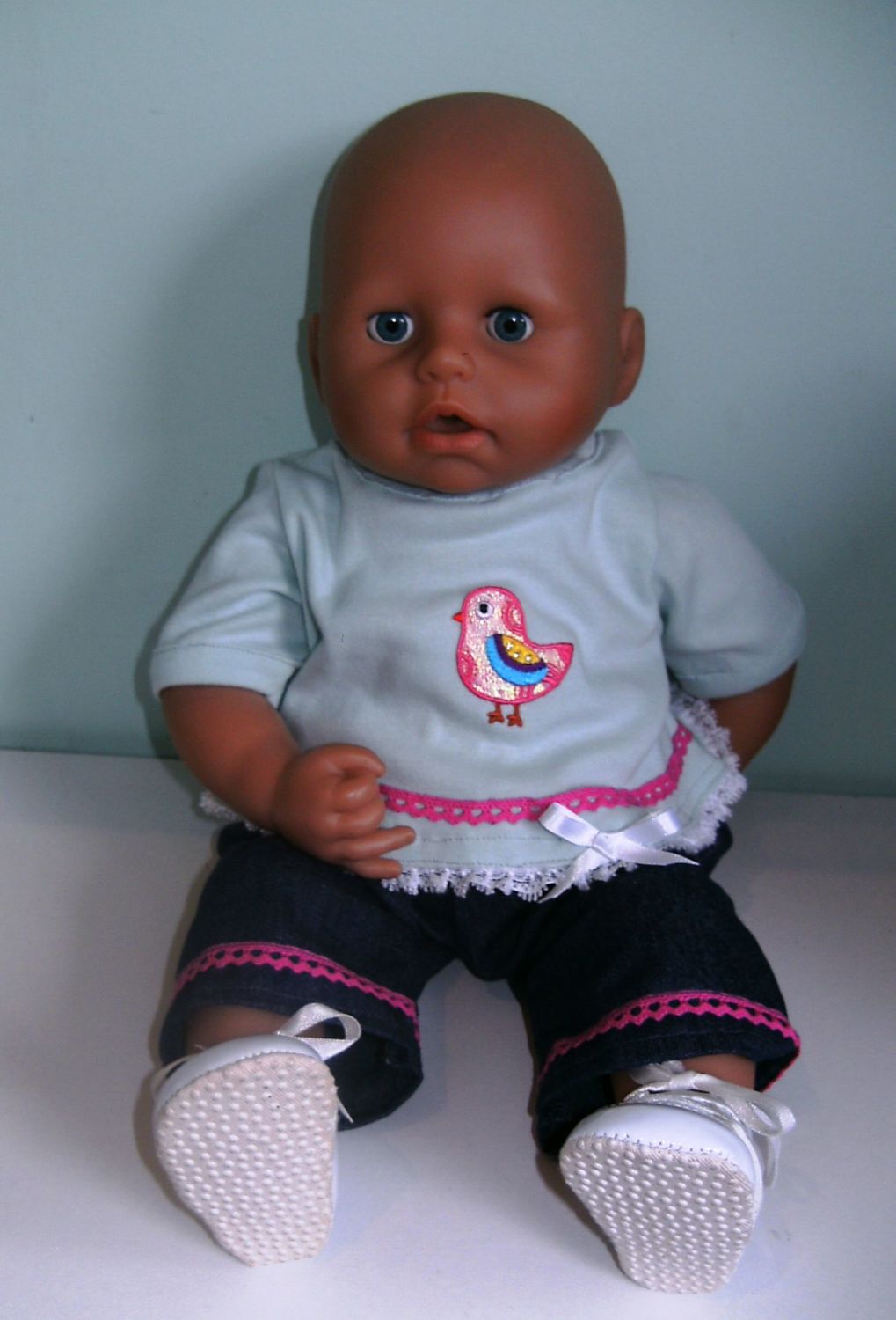 Doll's jeans and top to fit Baby Annabell