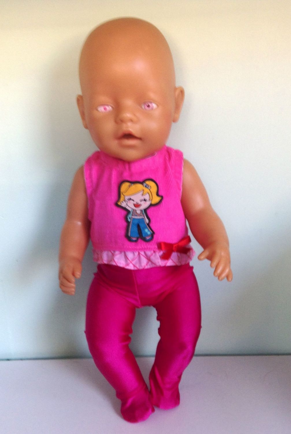Dolls top and tights to fit Baby Born doll and most 16 inch baby dolls