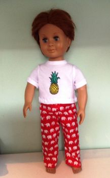 Pajamas to fit a 18 inch high boy doll