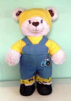 Teddy bear's Dungaree set made to fit an 18 inch high teddy bear including Build a bear