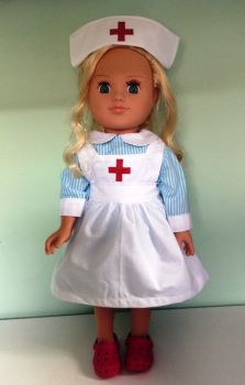 Doll's nurse uniform made to fit a 18 inch high girl doll 