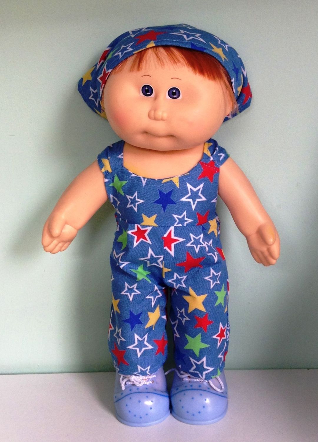 Doll's summer dungaree set to fit 14 inch Cabbage patch
