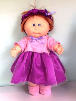 Doll's ballet dress made to fit 14 inch high cabbage patch dolls