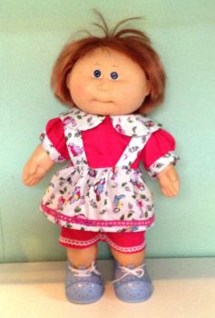 Doll's shorts,skirt and blouse set