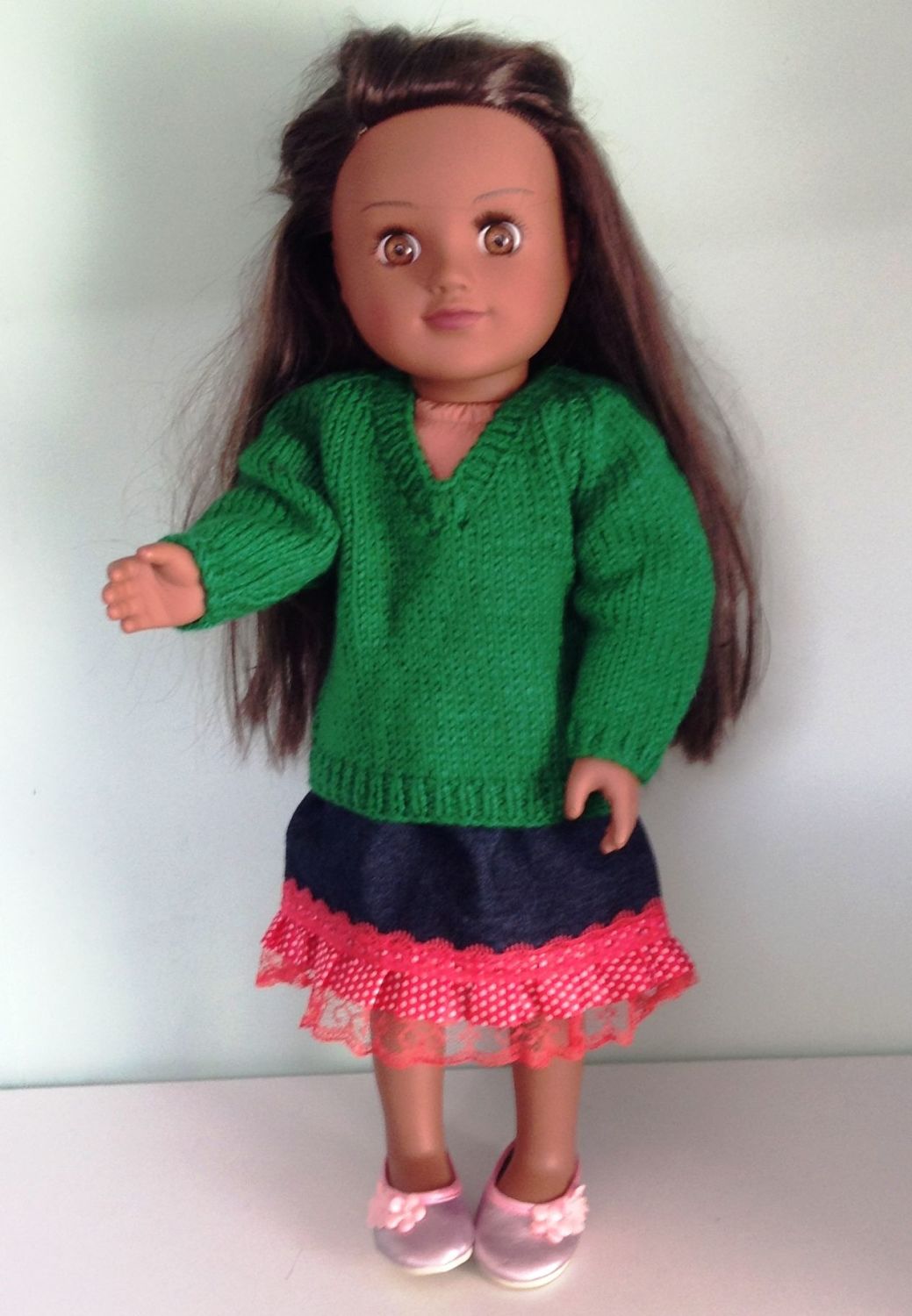 Doll's skirt and sweater set