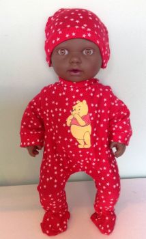 Doll's Sleepsuit / All In One made to fit a 12 inch high baby doll