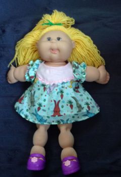 Doll's dress and panties set made to fit 18 inch high Cabbage Patch doll