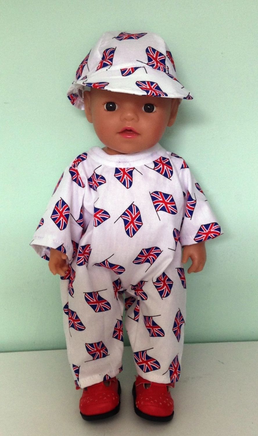 Doll's all in one/overall made to fit a 12 inch high baby doll