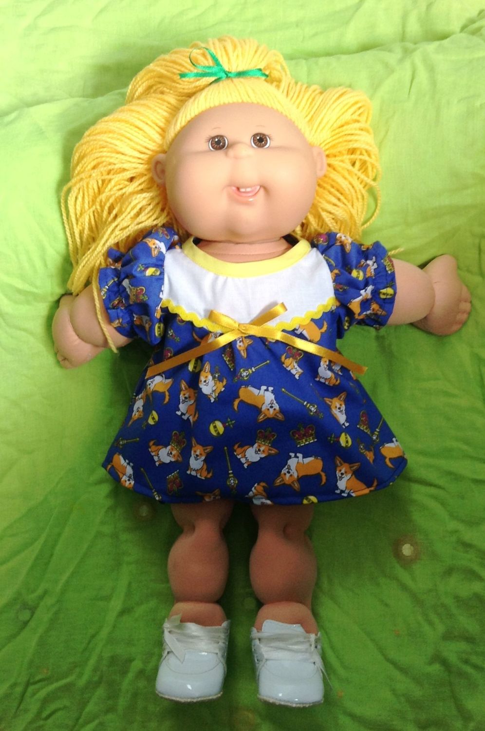 Doll's dress and panties set made to fit 18 inch high Cabbage Patch doll