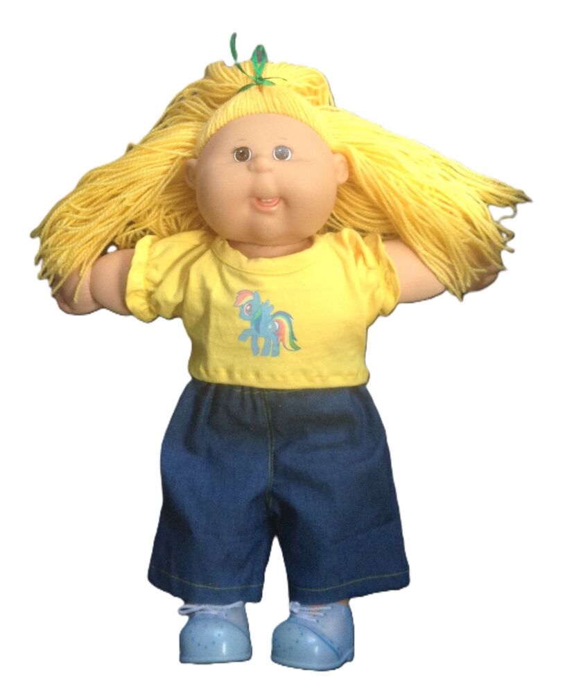 Doll's jeans and tee shirt made to fit a 18 inch high Cabbage Patch doll