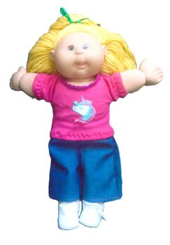 Jeans and tee shirt made to fit the 18 " high cabbage |Patch doll +