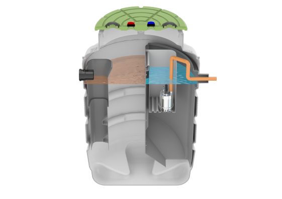 Pumped Outlet VORTEX Sewage Treatment Plant