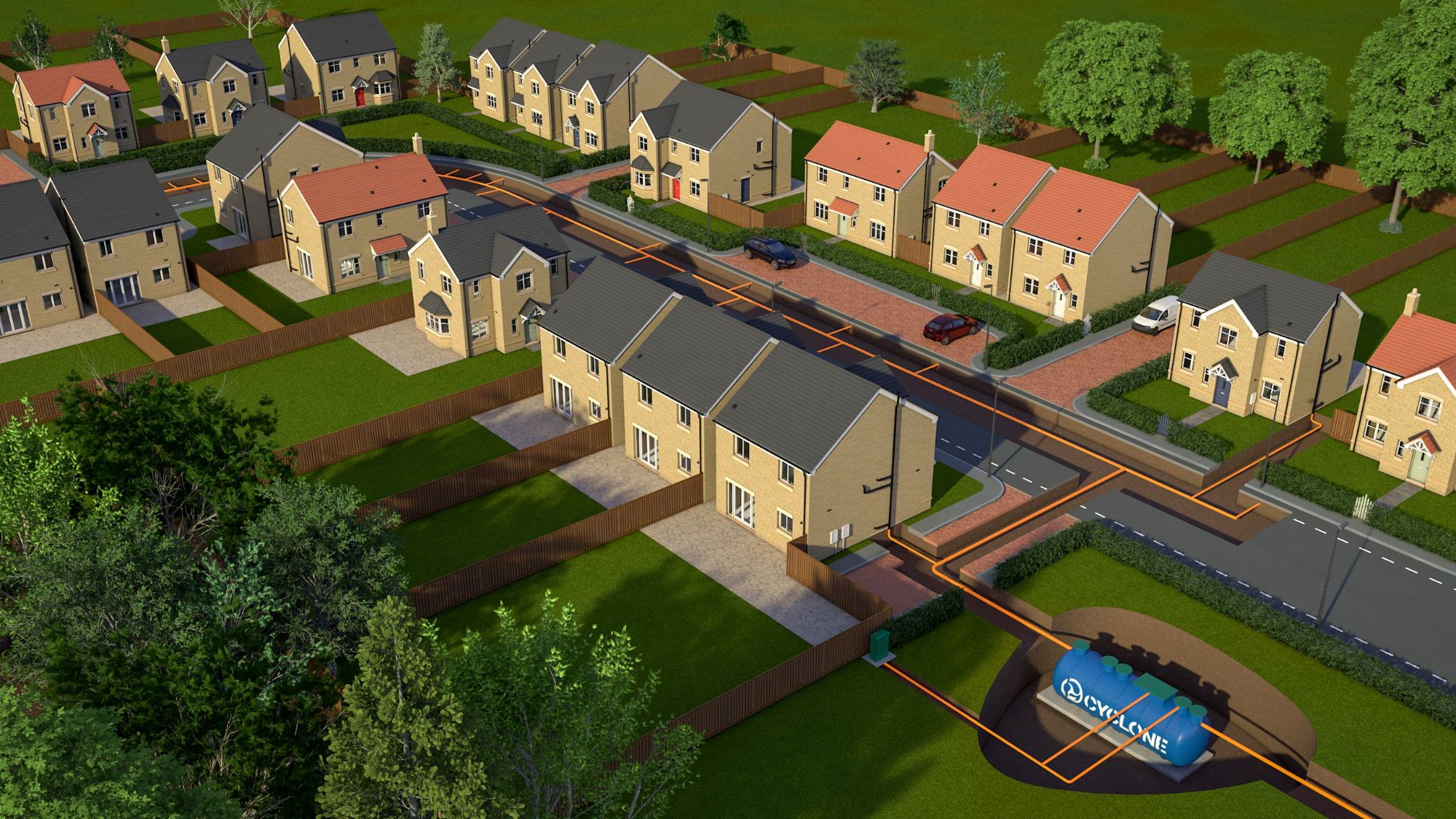 CYCLONE sewage treatment plants are ideal for multiple residentail properties
