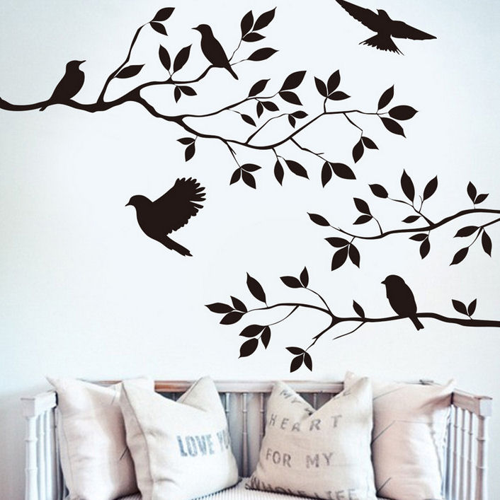 Wall Art Sticker - Birds in a Tree