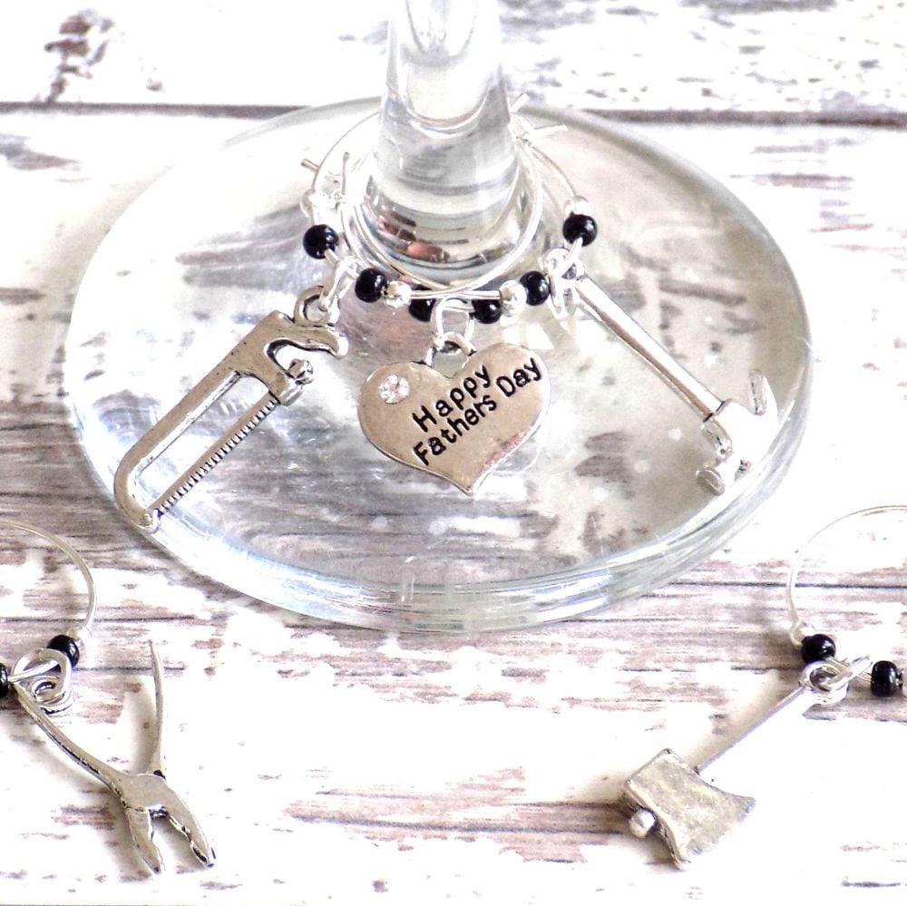 Wine Glass Charms Fathers Day
