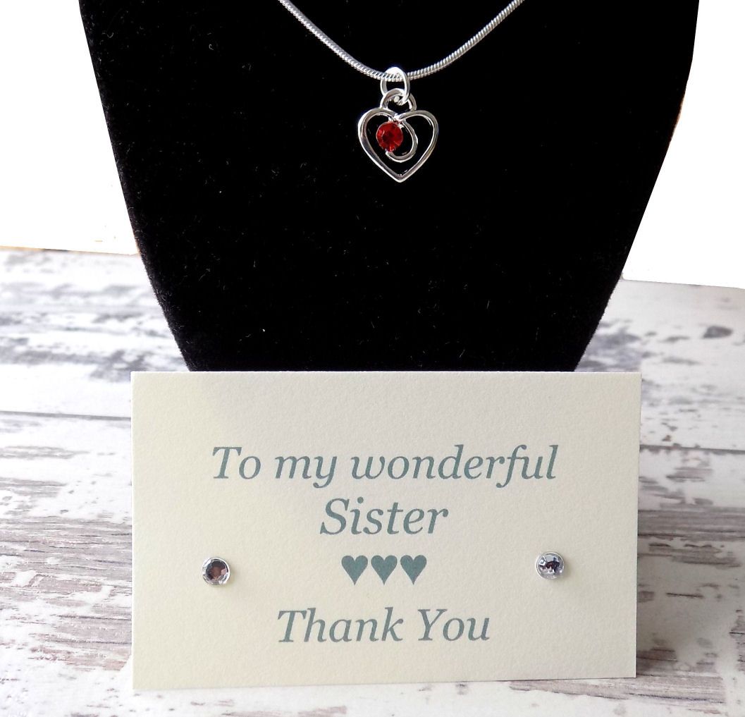 Sister of the Bride Gift Pendant Necklace
