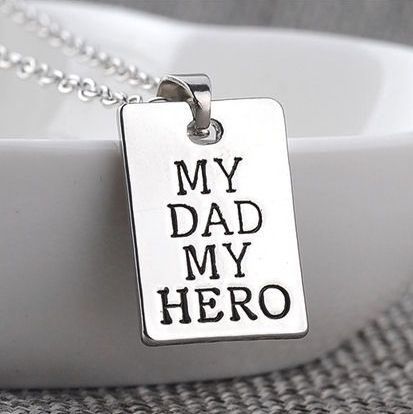 My Dad My Hero Pendant Necklace