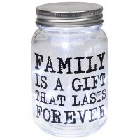 Firefly Mason Jar with Family Quote