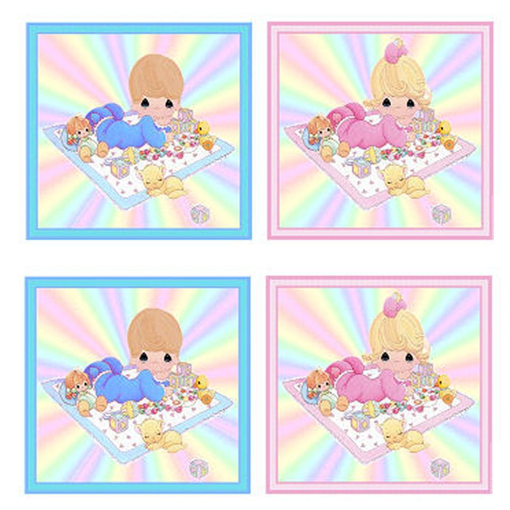 Baby Card Making Toppers in Pink and Blue
