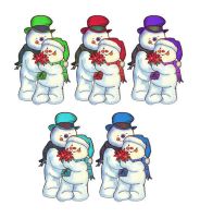 Christmas Snowmen Card Toppers