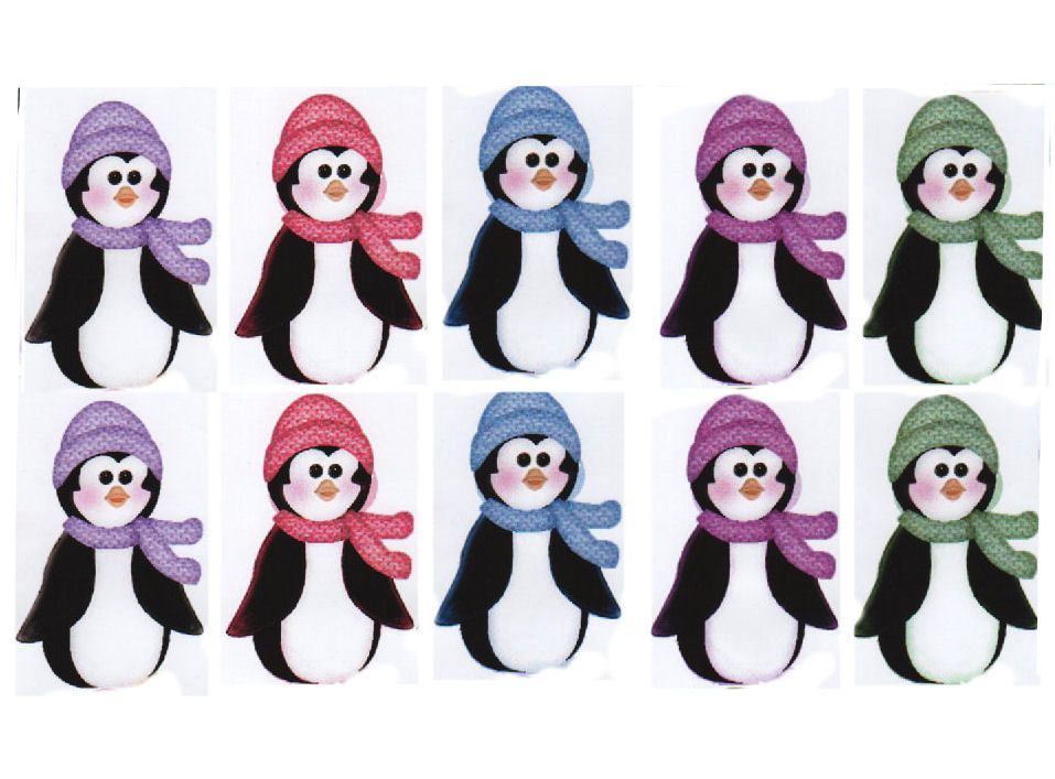 Mini Christmas Penguin Card Making Toppers 