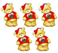 Welsh Christmas Teddy Bear Toppers