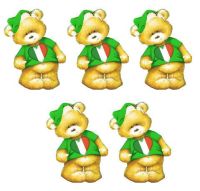 Ireland Christmas Teddy Bear Toppers