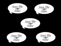 Save the Date Speech Die Cut Embellishments