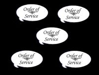 Order of Service Speech Die Cut Embellishments