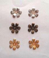 Metal Flower Shapes - Gold, Silver and Bronze