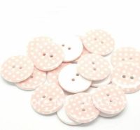 Polkadot Pale Pink Sewing Buttons x 10