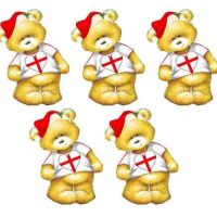 English Christmas Teddy Bear Toppers
