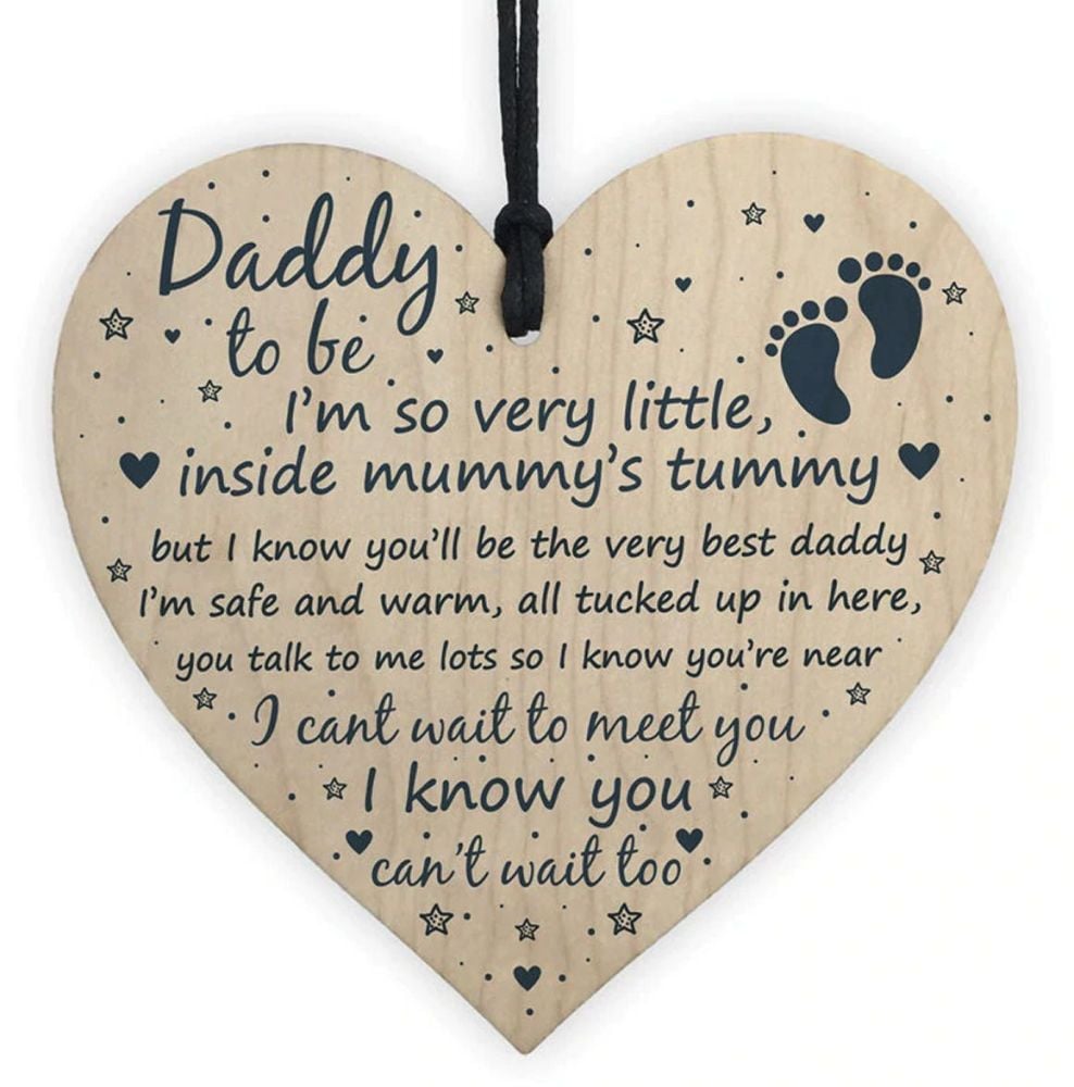Daddy To Be Heart Plaque