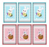 Easter Bunny and Rabbit Card Making Toppers 