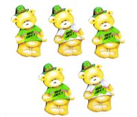 Good Luck Rainbow Teddy Bear Card Toppers