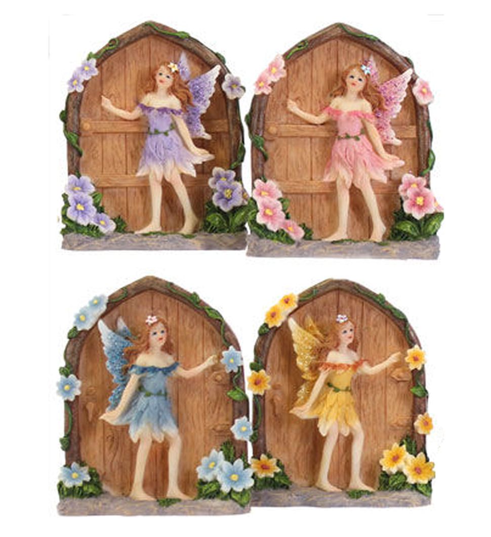 Magical Lucky Fairy Secret Garden Door Ornament in a Choice of 4 Shades