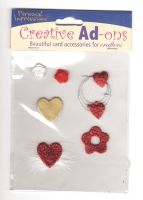 Creative Ad-ons Hearts and Flowers Embellishments
