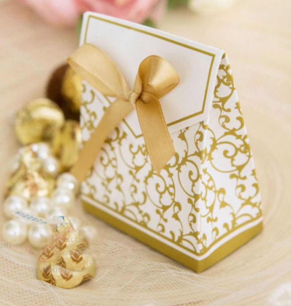 Gold Wedding Favour Box