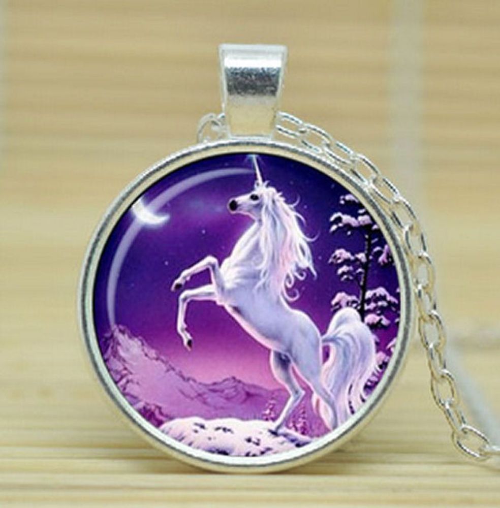 Unicorn Pendant Long Necklace 