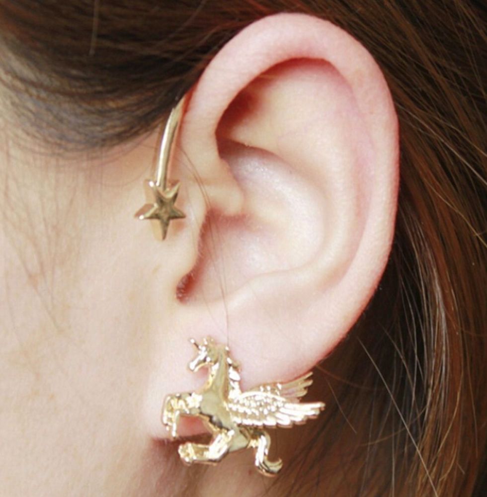 Unicorn Cuff Earring in Gold