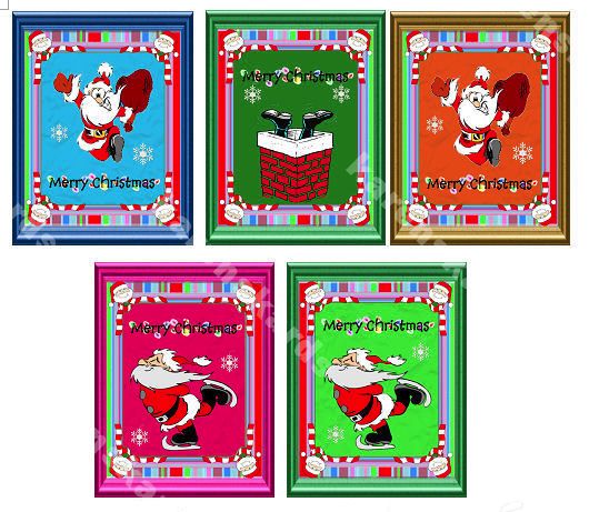 Santa Fun Christmas Card Making Toppers